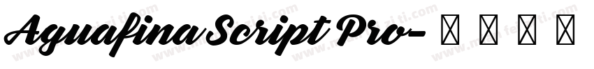 Aguafina Script Pro字体转换